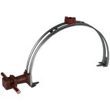 Roof conductor holder adj. StSt w. DEHNsnap H 36mm plastic brown f. Rd