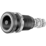 6 mm panel plug, threaded bolt, mounting Ø 18.5 mm, red, 14.0004-22