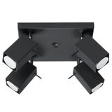 CEILING LAMP MERIDA 4 BLACK GU10 4X40W IP20