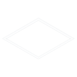 FRAME: TL 600X600 35W 4K C/AL DALI/PUSH