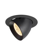 NUMINOS© GIMBLE XL, recessed ceiling light, 3000K, 55ø, bl