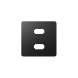 Cover for 2 x USB (2.0) type A socket, female, Graphite