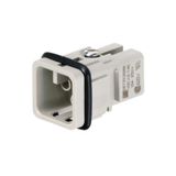 HDC insert, Male, 250 V, 10 A, Number of poles: 7, Crimp connection, Size: 1