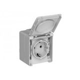 SAFETY EARTH SOCKET (FRENCH TYPE) WHITE