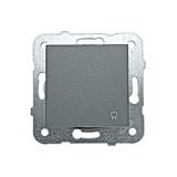 Socket outlet, flap cover, screw clamps, anthracite