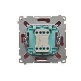 Touch panel 2 modules, Modul 1: 4 touch fields, Module 2: 4 touch fields, Fixing: horizontal, White pearl