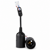 Screw Lamp Holder E27 Black (3-Pack Blister)