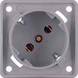 SCHUKO socket outlet 45°, with screw terminals, Int. module inserts, g