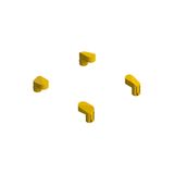 Spare caps for box covers automation sector, yellow color