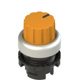 Knob selector, 3 positions orange with marking