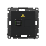 Single fiber optic socket, black matt