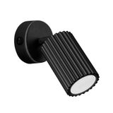 ADJUSTABLE BLACK WALL LAMP WITH SWITCH ON CARBON ROSETTLE FOR BEDROOM