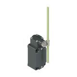 Position switch with adjustable glass-fibre rod lever