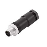 Field attachable connector, M12