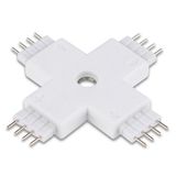 Connecting connector shape X for RGB LED strips 10 mm