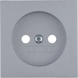 Central part for socket without grounding pin, Berker S.1/B.x, alu mat., lacquered.