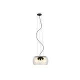 AMANDA pendant matte black smoke-colored glass 230V LED E27 3x15W