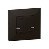 CONNECTED LIGHT SWITCH WITH NEUTRAL 2-GANG 2X250W VALENA NEXT BLACK (C