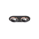 SHARM R II recessed black/black copper 230V LED 2x10W 24° 3000K