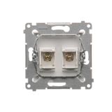 Double intermediate switch, (module), 10AX, quick connection, anthracite, metalic