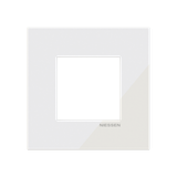 Frame 1-gang / 2-modules - Niessen logo - S - Tacteo White