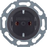 SCHUKO soc. out., mounting orient. var. in 45° steps, 1930/glass, blac