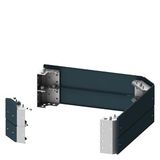 Base corner pieces with cover for corner cubicle, H: 200 mm D: 600 mm