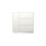 KNX pushbutton switch 8-fold, brushed steel