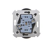 Single socket outlet without earthing, with shutters, black matt, 16A