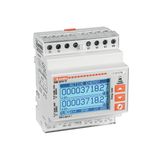 Energy meter, three-phase with or without neutral, expandable, connection by CT /5A secondary, 2 programmable static outputs, 4U, multi-measurements
