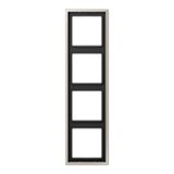 Cover frame 4-gang, 81 mm, steel