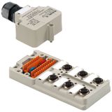 Hood version Ex, M12, 30 V, A-coded, LED: Yes, LED initiator: Yes, Wiring type: