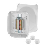 Cable box IP66 BM6, 0.5-16 mm², 5p Plug-in terminal, input M25/40/50 Gray (DK 2516 P)