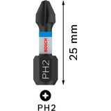 Impact Control Insert Bit 25mm, 2xPH2