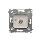 Double socket outlet without earthing, with shutters, (module), 16A, 250V, Screw, white