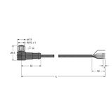 Actuator and Sensor Cable, PVC Connection Cable   WKSV4.5T-10/TEG