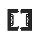 Single surface mounted box - for assembly, black matt