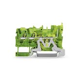 2-conductor/1-pin ground carrier terminal block