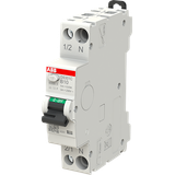 Residual current circuit breaker 1P+N, B Char. 10 A, 30ma, 6ka, Type F