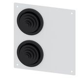 ALPHA 1250 DIN flange plate with 2 x rubber sleeve 8HC6900 IP55