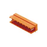 PCB plug-in connector, male header, open side, THT solder connection, 5.08 mm, Number of poles: 17, 90°, Solder pin length (l): 3.2 mm, tinned, orange, Box