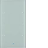 KNX glass sensor 3gang comf, intg bus coupl. unit, KNX-TS sensor, glas