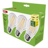 LED Bulb Filament A60 A CLASS/ E27 / 5 W (75 W) / 1 060 lm / warm white