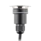 Ground LED lamp Ground 3W DC24V 4000K IP67 CRI 80 cable 0.5m straight ?48x102mm