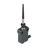 Modular prewired switch with spring rod with plastic pin