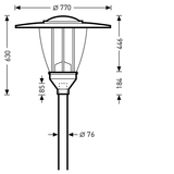 Post-top luminaires 987 CLO (normal) Lens Black ET 32W 3800lm 70 asymmetric wide (AB2L) IP23 IK04 5 SDCM 6729740