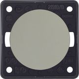 Push-button, NO contact, screw terms, Integro - Design Flow/Pure, chr 