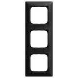 1723-915 Cover frame 3-fold black matt - Busch-balance® SI