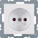 Soc. out. out earthing contact, K.1, p. white glossy