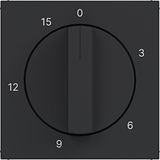 Central plate for mechanical time switch 0-15 min., A.x/C.x, black material